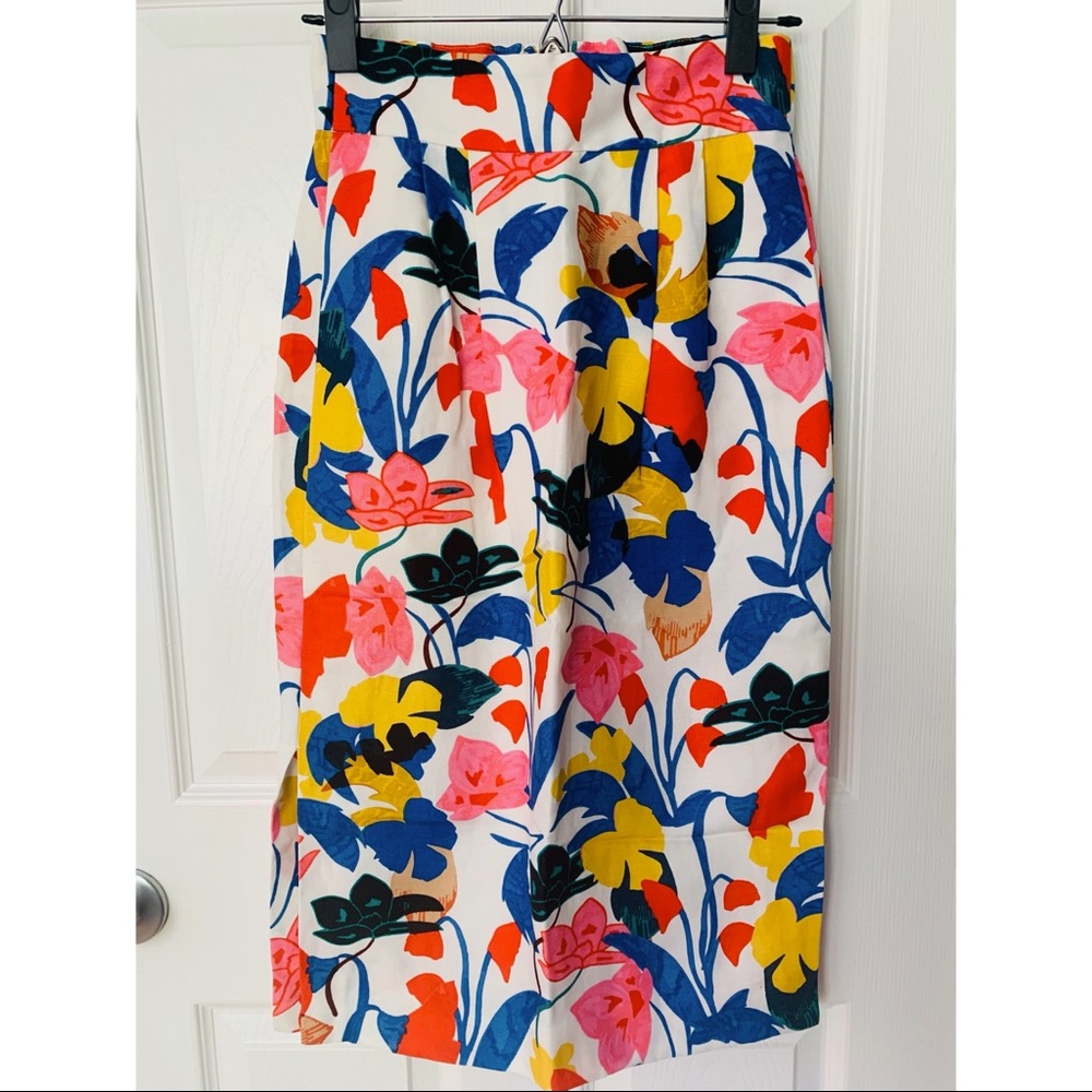J.Crew floral pencil skirt